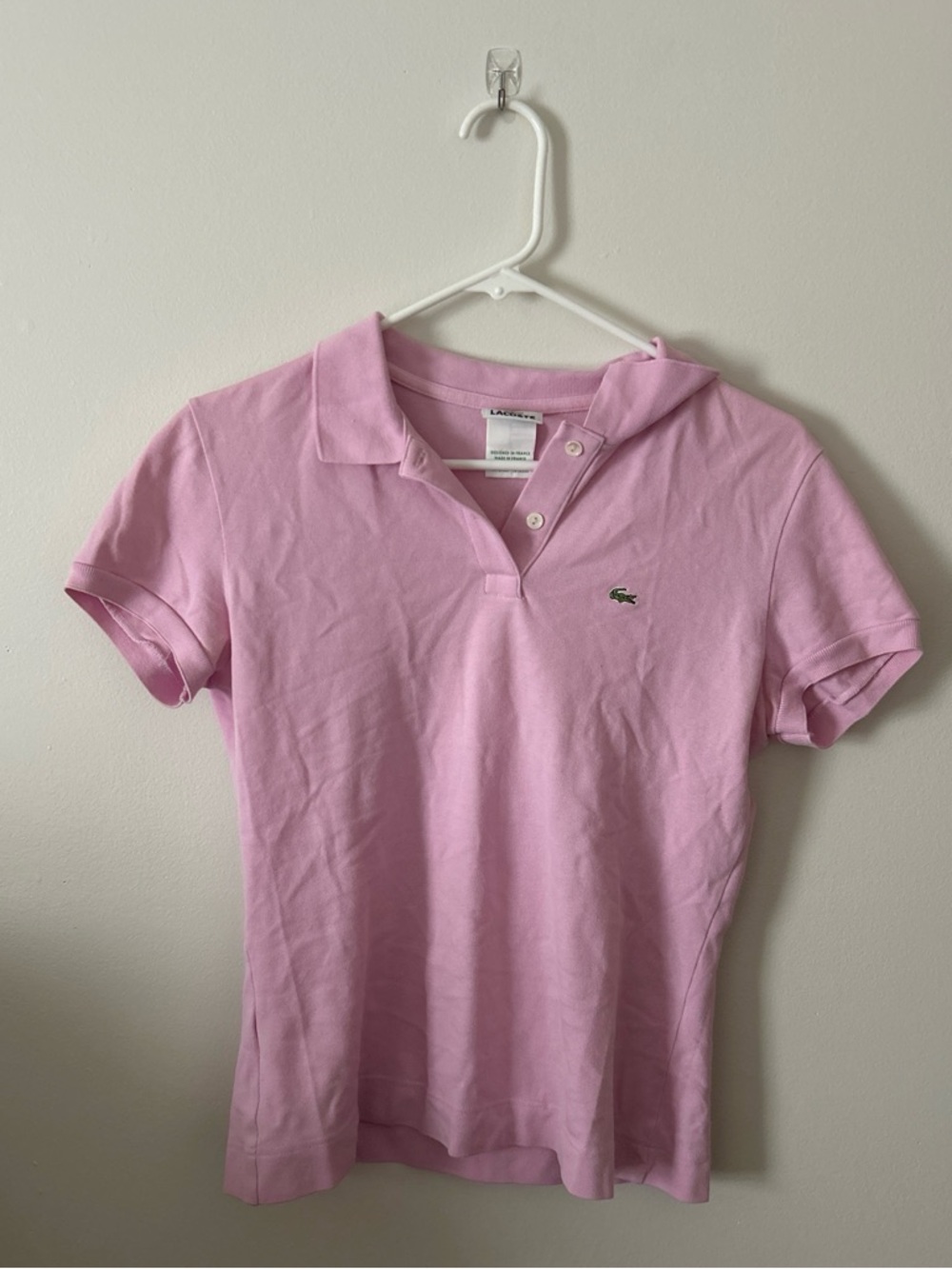 Lacoste Light Pink Short Sleeve Polo Shirt